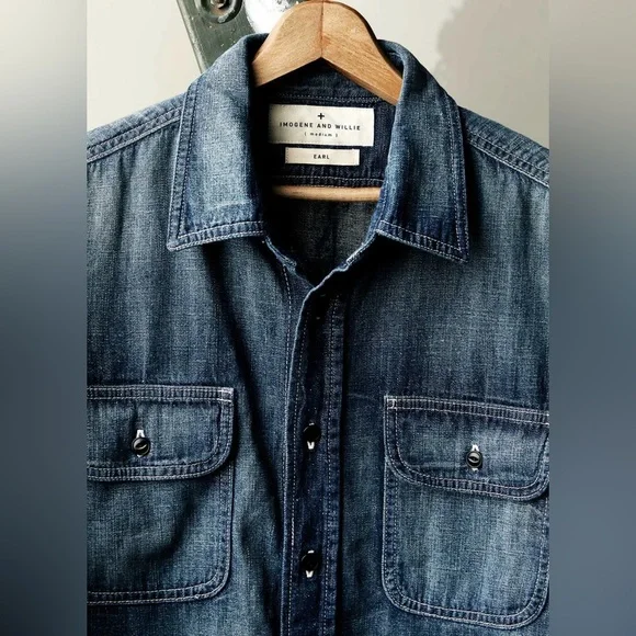 Men's Imogene & Willie Earl Selvage XXL Denim Shirt - Picture 4 of 5